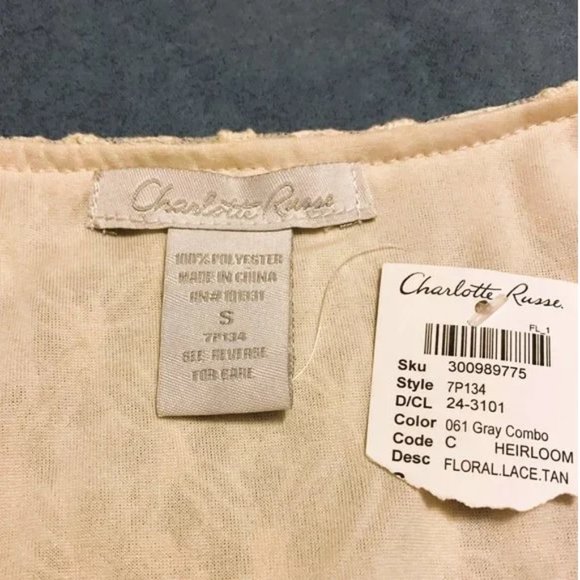 NWT Charlotte Russe Sleeveless Lace Mini Dress - Picture 6 of 7